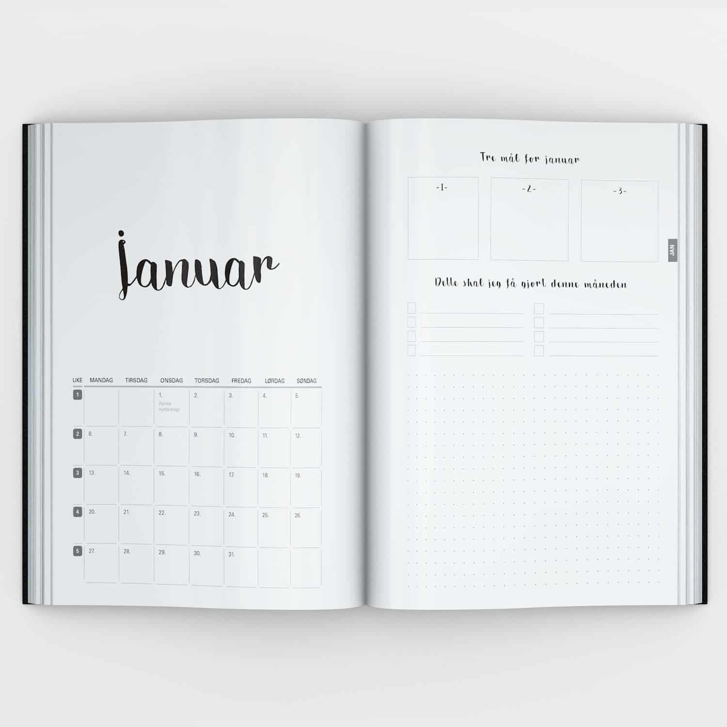 Planlegger kalender bok